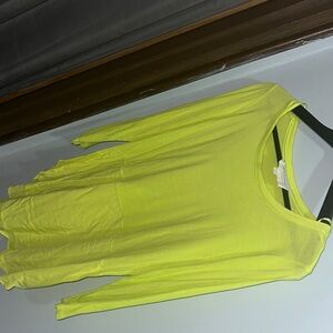Two by Vince Camuto Neon Yellow Long Sleeve Top